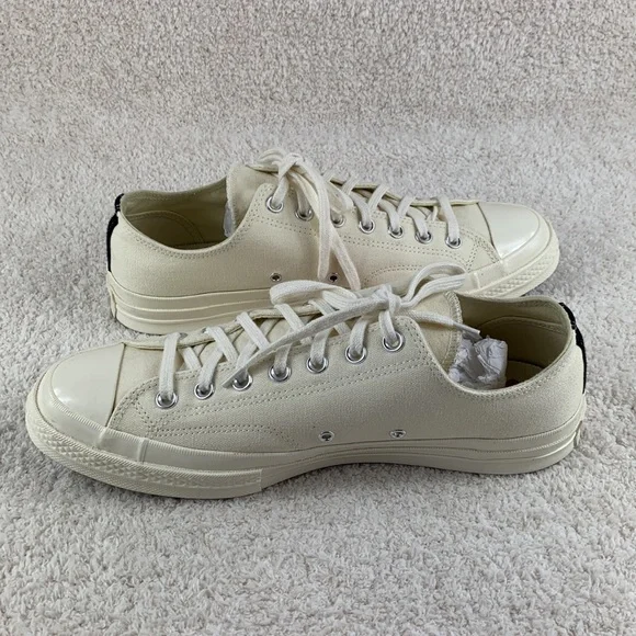 Converse Comme Des Garcons Play White Canvas Mens 11 / Womens 13 - Picture 5 of 7